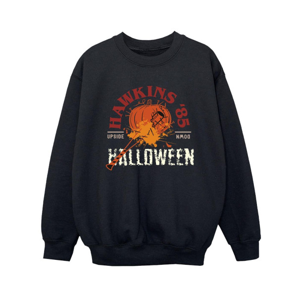 Netflix Boys Stranger Things Hawkins Halloween Sweatshirt 7-8 Y Black 7-8 Years