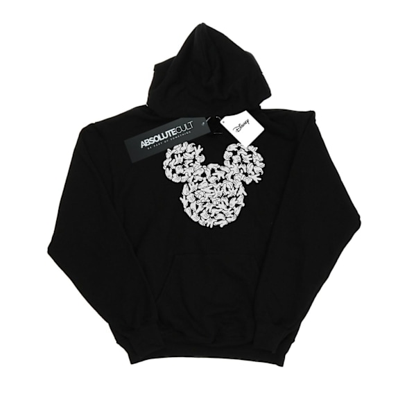 Disney Dam/Kvinnor Mickey Mouse Huvud Av Händer Hoodie XL Svart Black XL