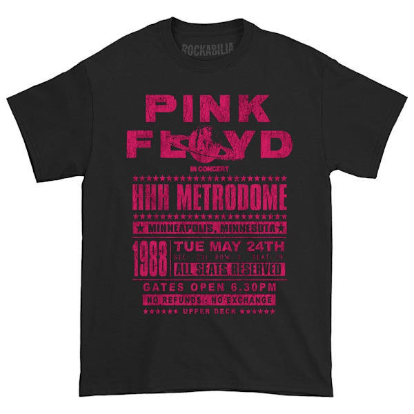 Pink Floyd Unisex Adult Metrodome ´88 T-Shirt L Svart Black L