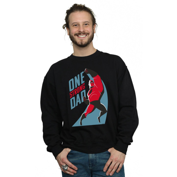 Disney Mens The Incredibles One Strong Dad Sweatshirt S Svart Black S