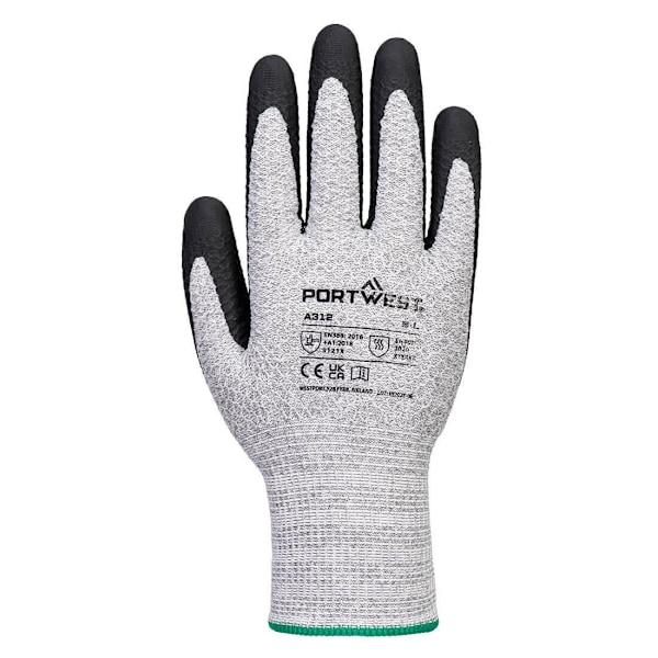 Portwest Unisex Vuxen Gripped Nitrile Diamantstickade Handskar (Förpackning Grey/Black XL
