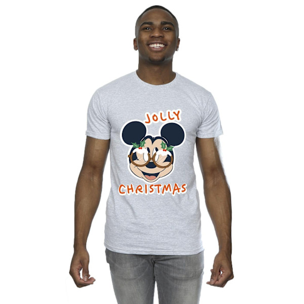 Disney Herr Mickey Mouse Jolly Christmas Glasögon T-shirt 5XL Sp Sports Grey 5XL