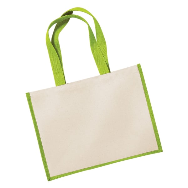 Westford Mill Classic Jute Shopper Bag One Size Apple Green Apple Green One Size