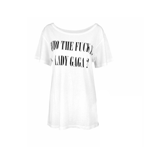 Blod är det nya svarta Dam/Dam Lady Gaga? T-shirt En storlek White One Size