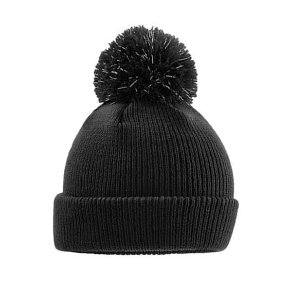 Beechfield Barn Reflective Bobble Beanie En Storlek Svart Black One Size