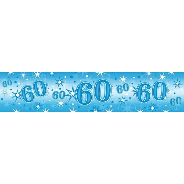 Qualatex Sparkle 60-årsdag Banner En Storlek Blå Blue One Size