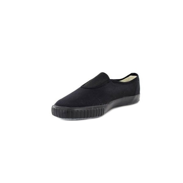 Dek Vuxna Unisex Gusset Svart Canvas Plimsolls 13 UK Svart Black 13 UK
