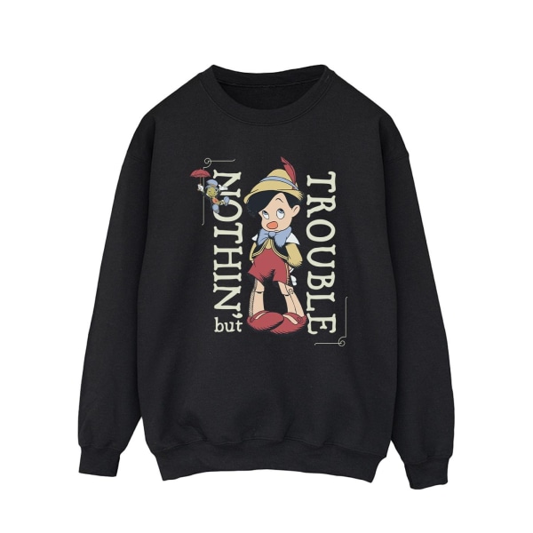 Disney Mens Pinocchio Nothing But Trouble Sweatshirt XL Svart Black XL