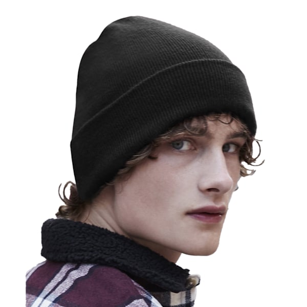 Beechfield Original Recycled Cuffed Beanie One Size Svart Black One Size