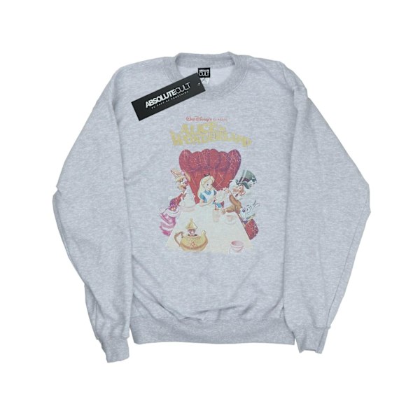 Disney Herr Alice In Wonderland Retro Poster Sweatshirt M Sport Sports Grey M