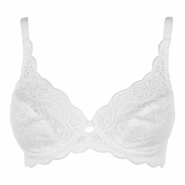 Triumph Dam Amourette Blommig Broderad BH 32B Vit White 32B