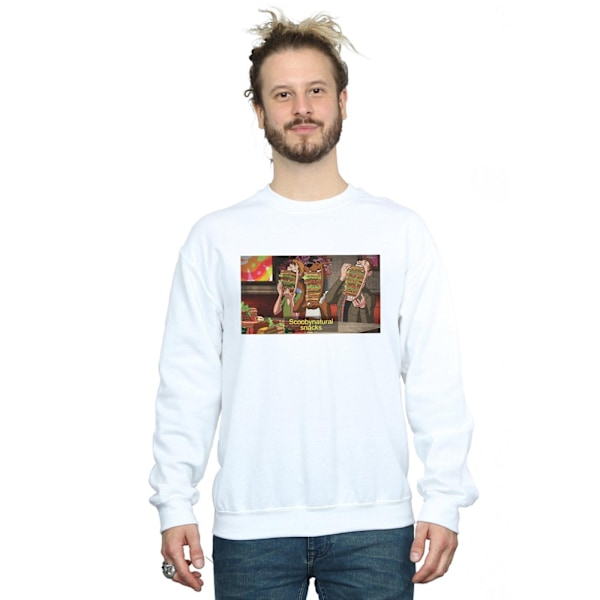 Scoobynatural Mens Supernatural Snacks Sweatshirt 3XL Vit White 3XL