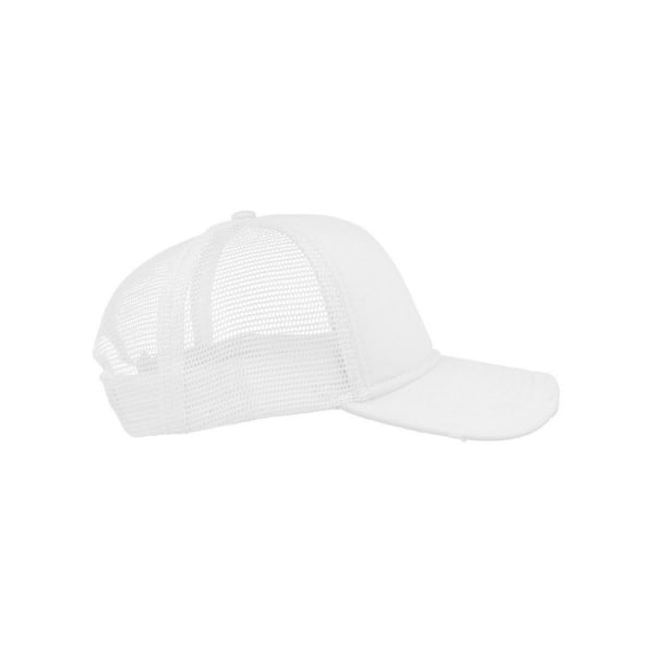 Atlantis Rapper Destroyed 5 Panel Weathered Trucker Cap One Size White/White One Size