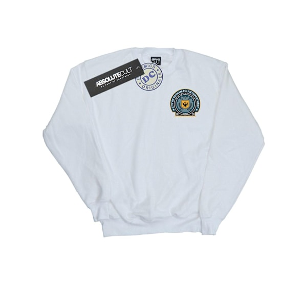 DC Comics Herr Batman Gotham Police Dept Brösttryck Sweatshirt White L
