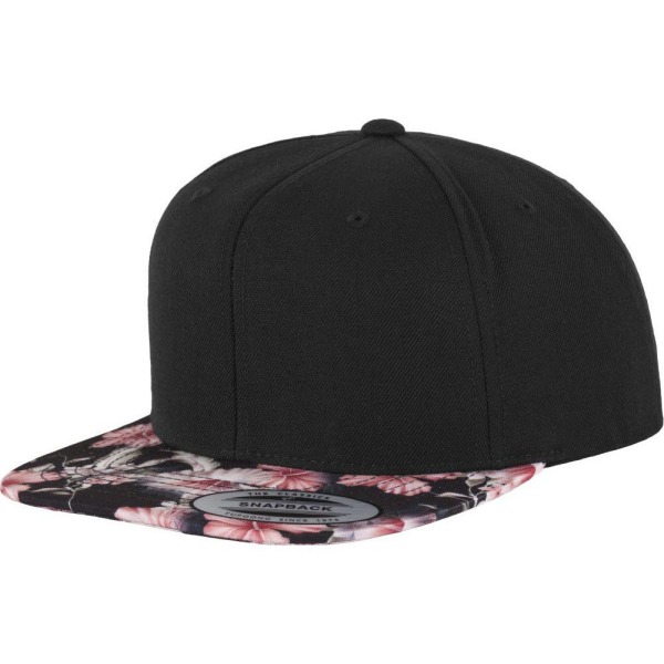 Flexfit Unisex Floral Snapback Cap One Size Röd Red One Size