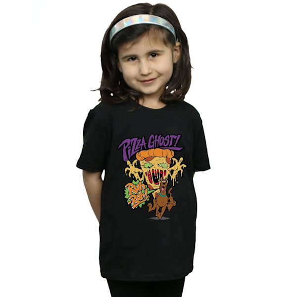 Scooby Doo Flickor Pizza Ghost Bomull T-shirt 9-11 År Svart Black 9-11 Years