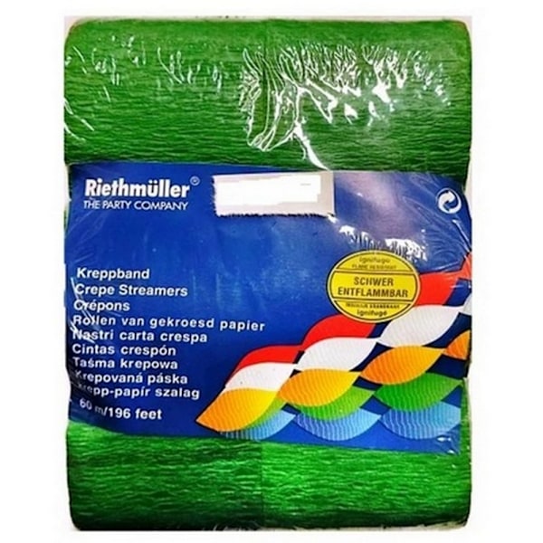 Riethmuller Kreppapper Enfärgat Serpentiner En Storlek Grön Green One Size