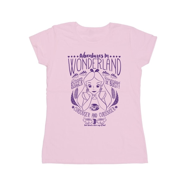 Alice In Wonderland Dam/Ladies Adventures Heather T-shirt L Baby Pink L
