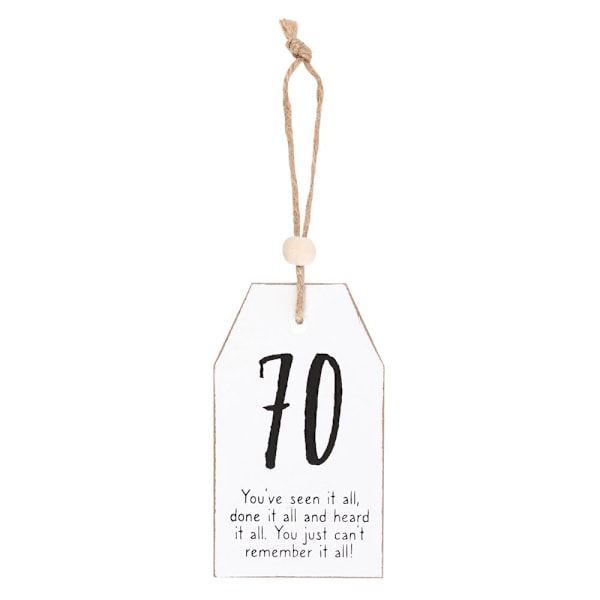 Something Different Milestone 70th Hängande Skylt One Size Svart/ Black/White One Size