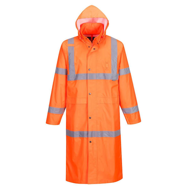 Portwest Hi-Vis regnrock för män L Orange Orange L