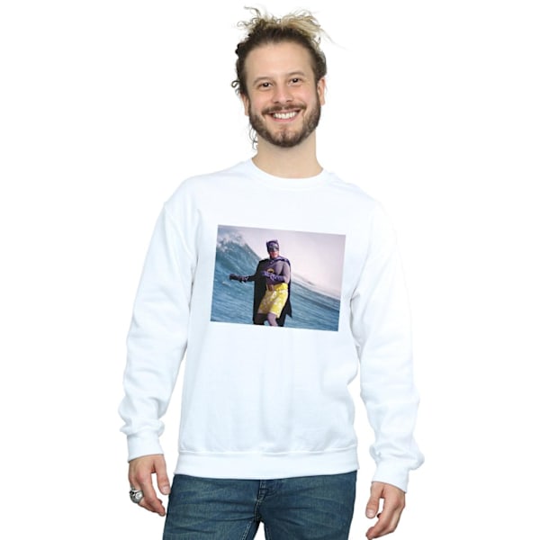 DC Comics Herr Batman TV-serie Surfing Still Sweatshirt M Vit White M