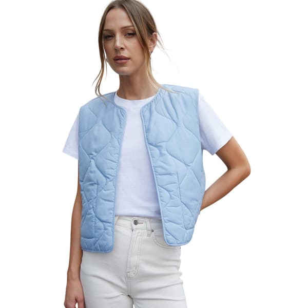 Threadbare Dam Cabos lapptäcke quiltad vanlig väst Blue 8 UK