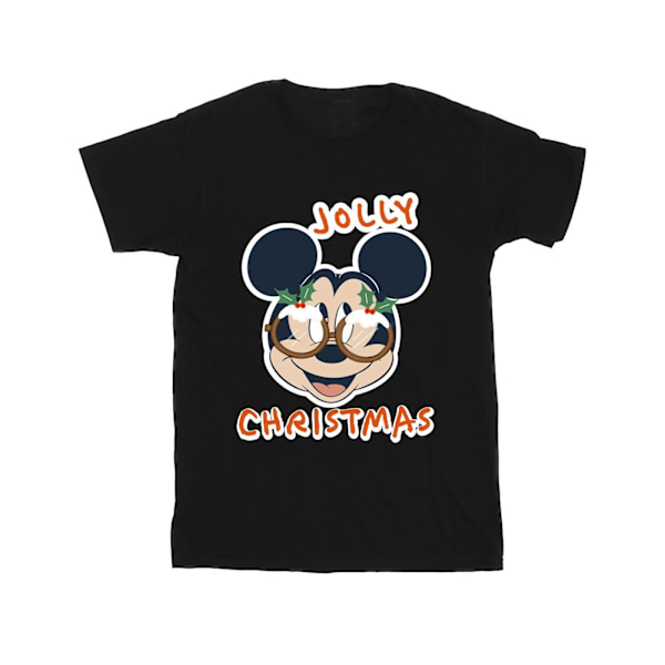 Disney Herr Mickey Mouse Jolly Christmas Glasögon T-shirt M Svart Black M