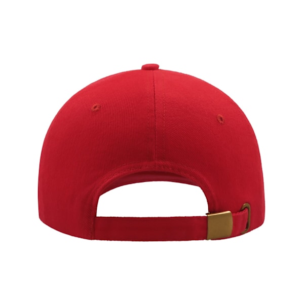 Atlantis Liberty Six Buckle Borstad Bomull 6 Panel Cap En Storlek Red One Size