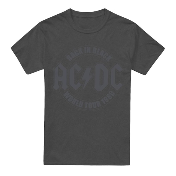 AC/DC Unisex Vuxen Tour Emblem T-Shirt L Kolgrå Charcoal L