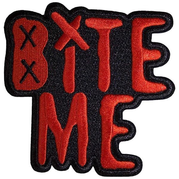 Avril Lavigne Bite Me Strykmärke One Size Svart/Röd Black/Red One Size