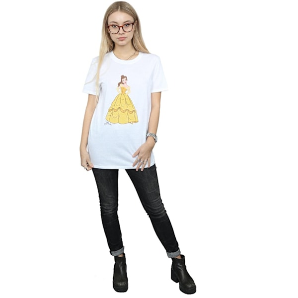 Skönheten och odjuret Dam/Dam Belle Bomull Boyfriend T-shirt White S
