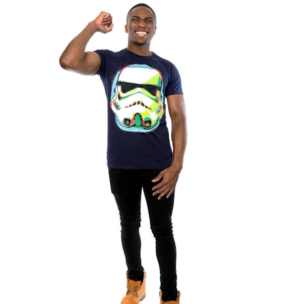 Star Wars Stormtrooper Command Graffiti T-shirt M Deep Nav för män Deep Navy M
