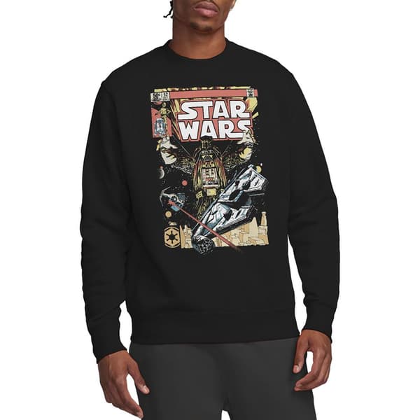 Star Wars Unisex Vuxen Falcon Darth Vader Retro Comic Sweatshirt Black M