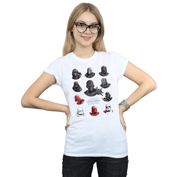 Star Wars: The Rise of Skywalker Dam/Damer Första Ordningens Karaktärsuppställning Bomull T-shirt L Vit White L