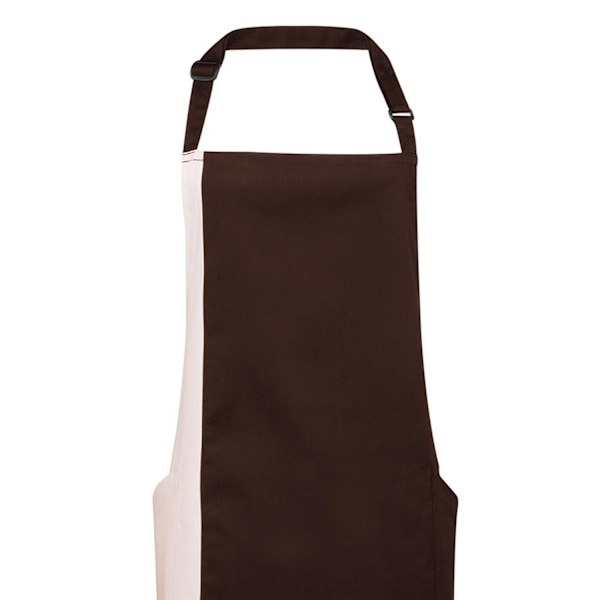 Premier Unisex Kontrastfärgad Arbetsoverall Förkläde (2-pack) One Size Brown/ Natural One Size
