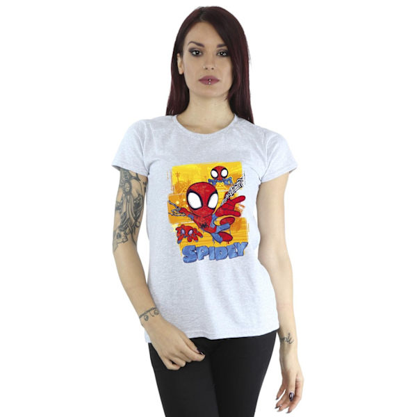 Marvel Dam/Kvinnor Spidey Och Hans Fantastiska Vänner Flygande Bomull Sports Grey S