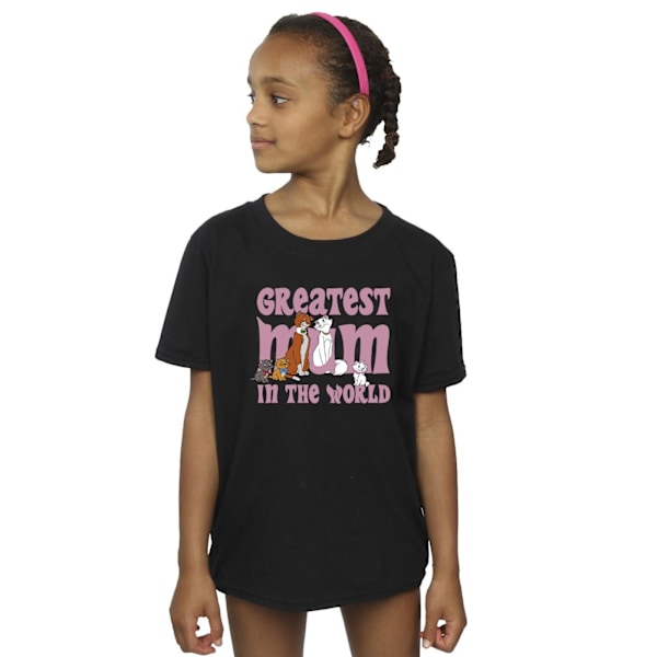 Disney Girls The Aristocats Greatest Mum Bomull T-shirt 3-4 år Black 3-4 Years