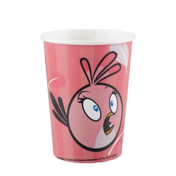 Angry Birds Paper Party Cup (Pack med 8) One Size Rosa/Vit Pink/White One Size