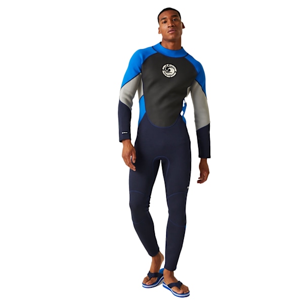 Regatta Herr 3mm Tjocklek Full Wetsuit L-XL Marin/Oxford Blå/Silver Grå Navy/Oxford Blue/Silver Grey L-XL