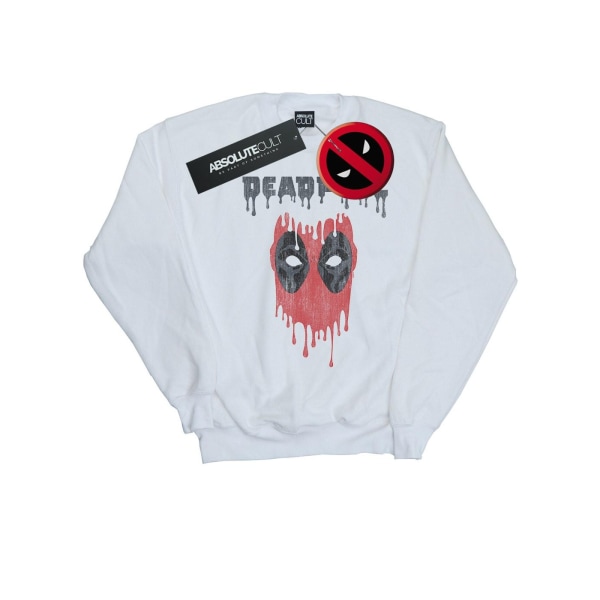 Marvel Dam/Ladies Deadpool Dripping Head Sweatshirt XL Vit White XL