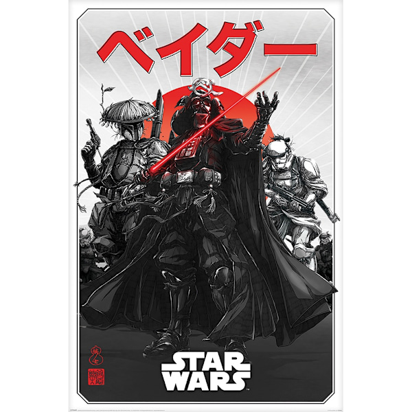 Star Wars: Visions Poster En Storlek Svart/Röd/Grå Black/Red/Grey One Size