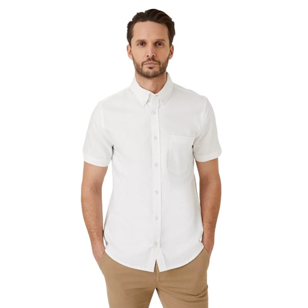 Burton Herr Oxford Slim Kortärmad Skjorta L Vit White L