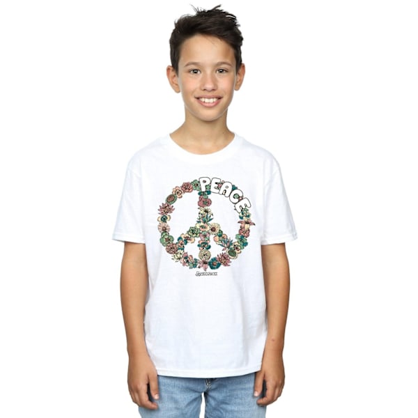Woodstock Boys Floral Peace T-Shirt 9-11 år Vit White 9-11 Years