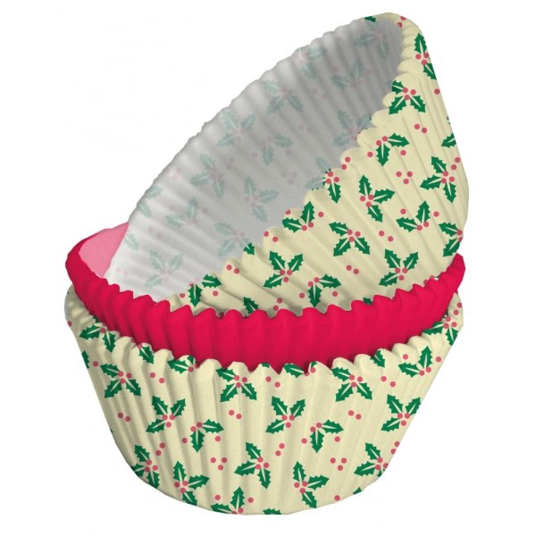 Creative Converting Holly Muffins and Cupcake Cases (paket med 75) White/Red One Size