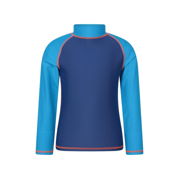 Mountain Warehouse Barn/Barn Långärmad Rash Top 2-3 År Bright Blue 2-3 Years
