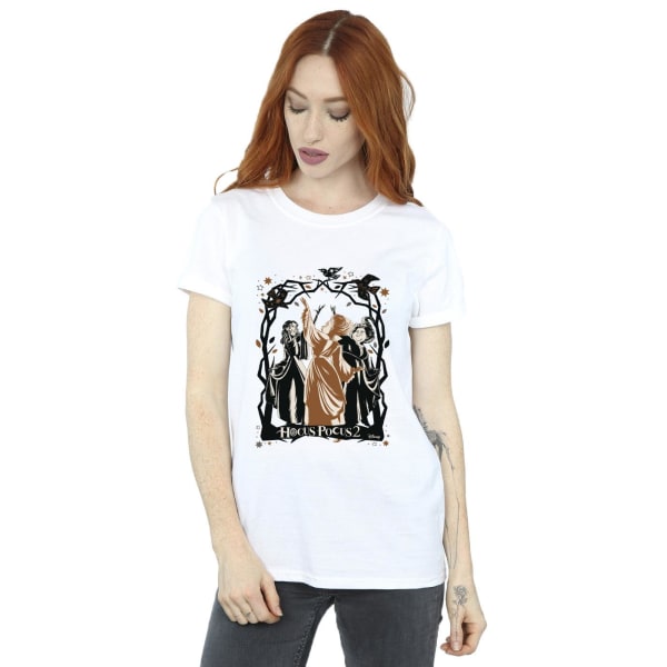 Disney Dam/Kvinnor Hocus Pocus Fåglar Bomull Boyfriend T-shirt White 5XL