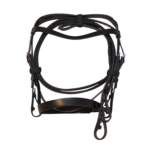 Collegiate Leather Hunt Cavesson Bridle II Warmblood Svart Black Warmblood