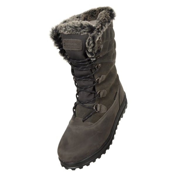 Mountain Warehouse Dam/Dam Vostok Leather Snow Boots 8 UK Grey 8 UK