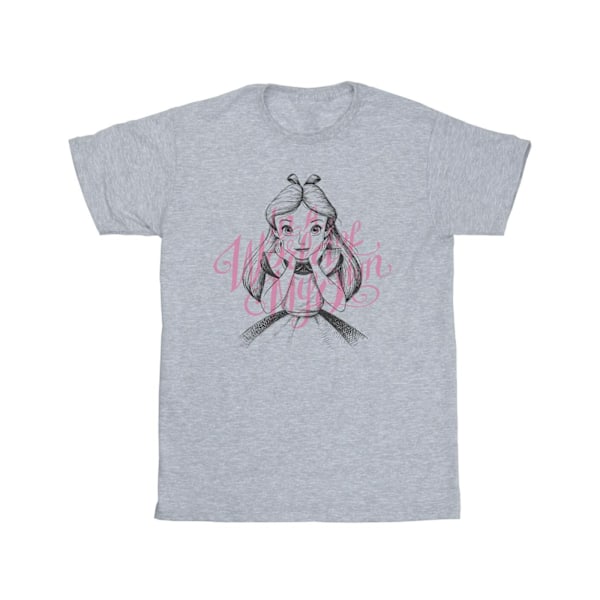 Disney Herr Alice In Wonderland In A World Of My Own T-Shirt 4X Sports Grey 4XL