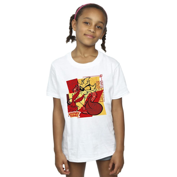 Looney Tunes Girls Taz Bugs Rabbit Nyår Bomull T-shirt 12-1 White 12-13 Years